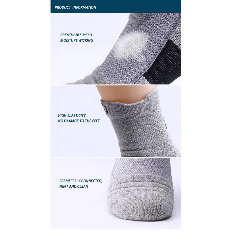 2Pairs Anti-slip Football Socks Men Women Cotton Sock Short Long Tube - BeautiMass