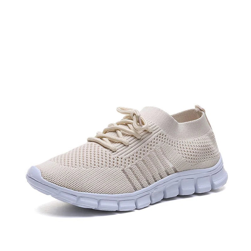 Women Slip on Mesh Light Breathable Running Sneakers Walking Shoes - BeautiMass