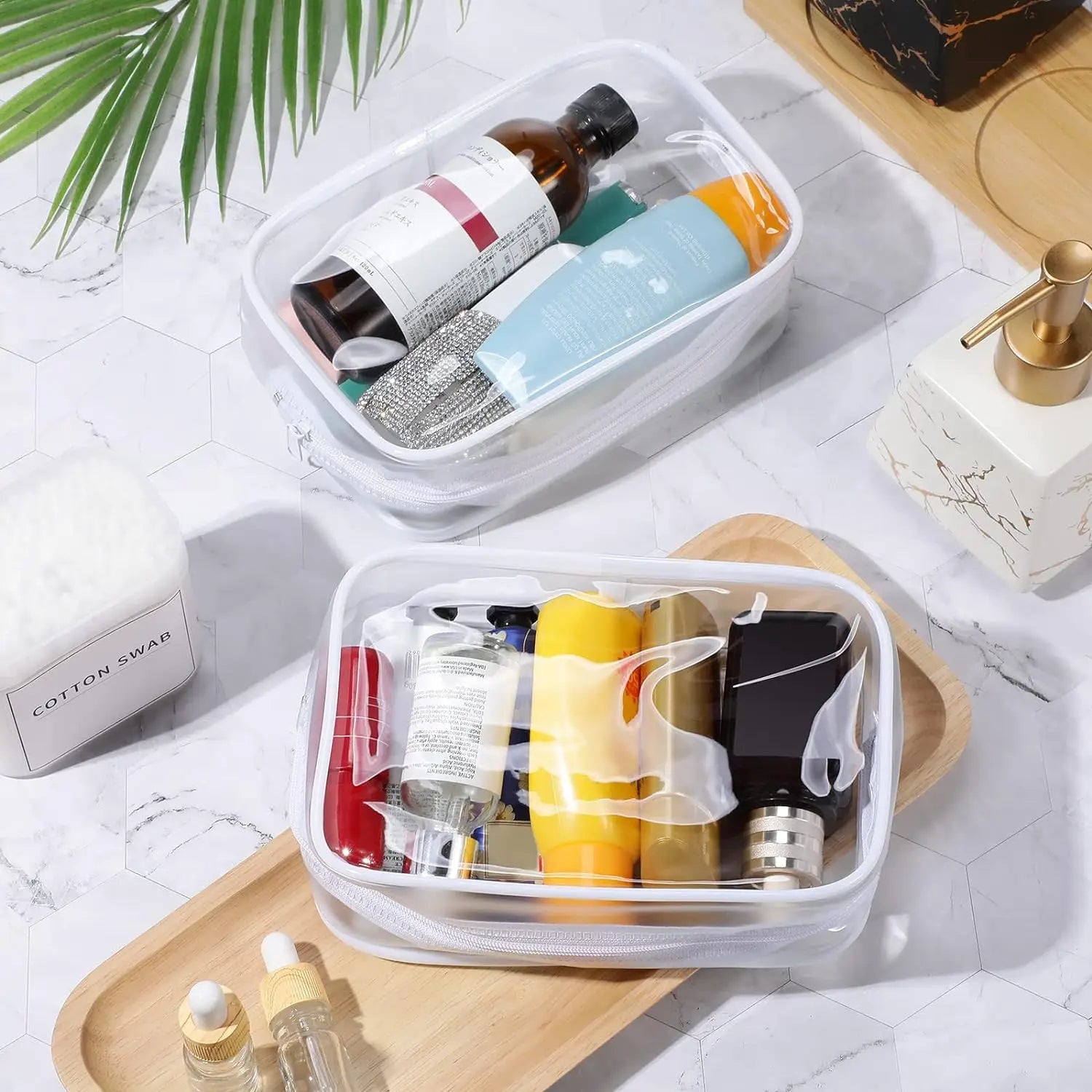 Transparent PVC Storage Travel Organizer Makeup Beautician Bag - BeautiMass