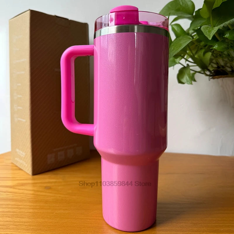 40Oz Stainless Steel Vacuum Insulated Tumbler With Lid And Straw Leakproof Flip Coffee Mugs - BeautiMass