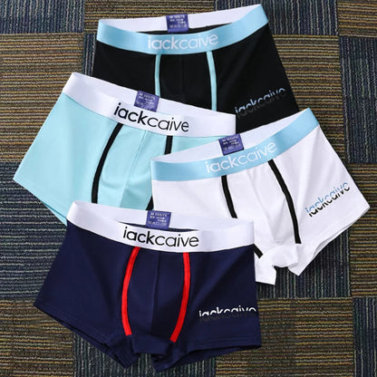 4Pcs Underwear Men's Boxer Shorts Cotton Homme U Convex Underpants - BeautiMass