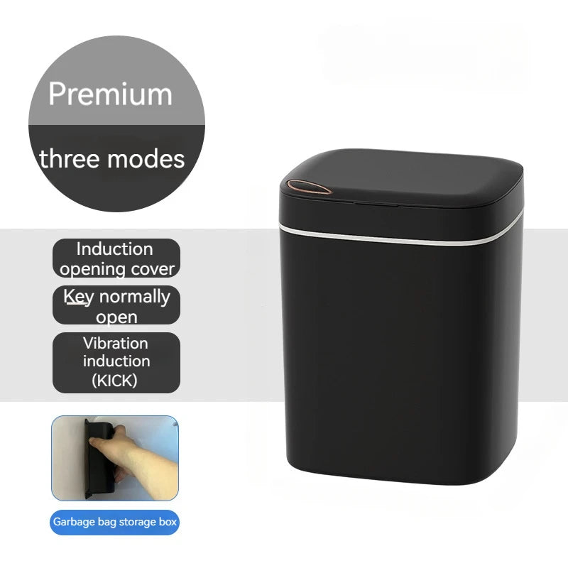 16L Smart Automatic Sensor Indoor Bathroom Crack Trash Can - BeautiMass