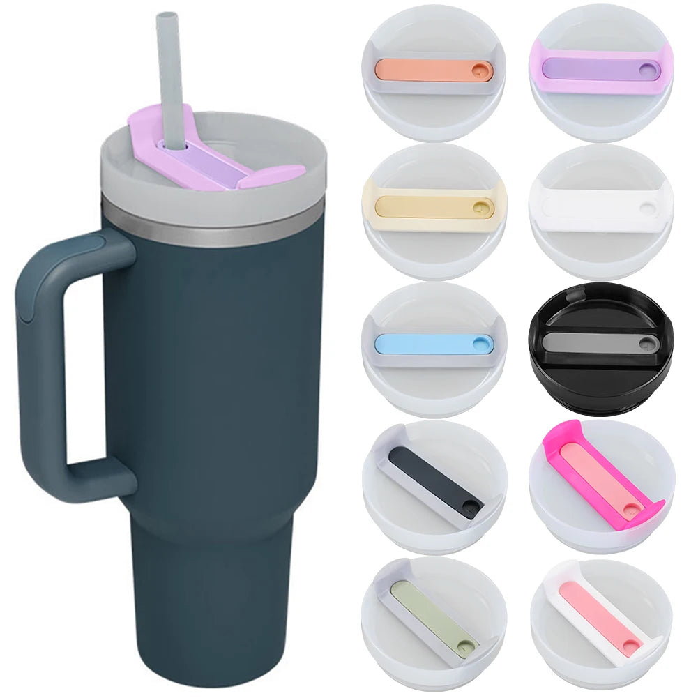 40Oz Flip Straw Lid Replacement Spill Proof Reusable Straw Cap Dustproof Tumbler Lids - BeautiMass