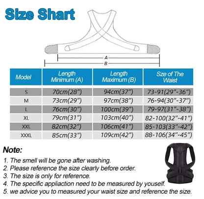 Adjustable Back Posture Corrector With Breathable Shoulder And Waist Support Straps - BeautiMass