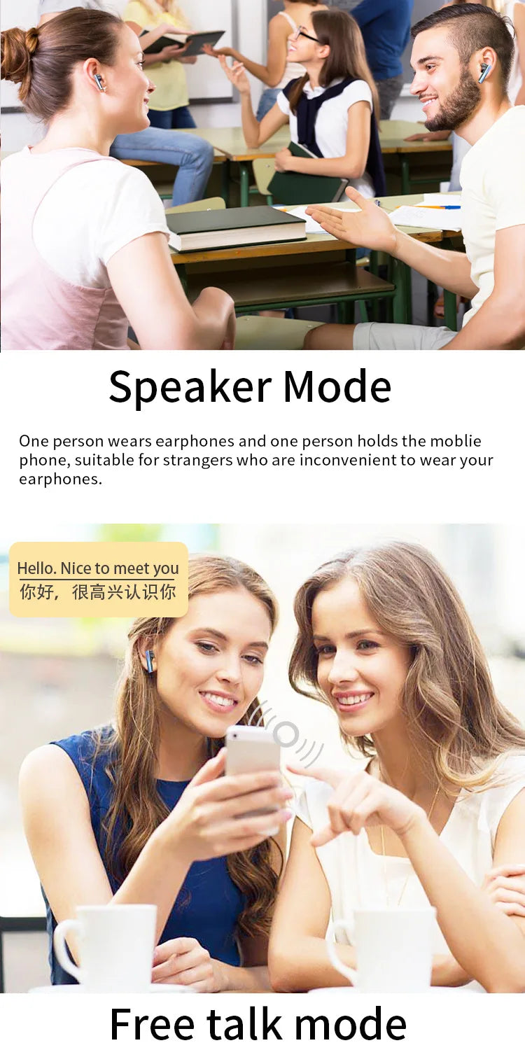 Wireless Bluetooth Headphones 114 Languages Real-Time Travel multifunctional earphone Noise Canceling Translator - BeautiMass