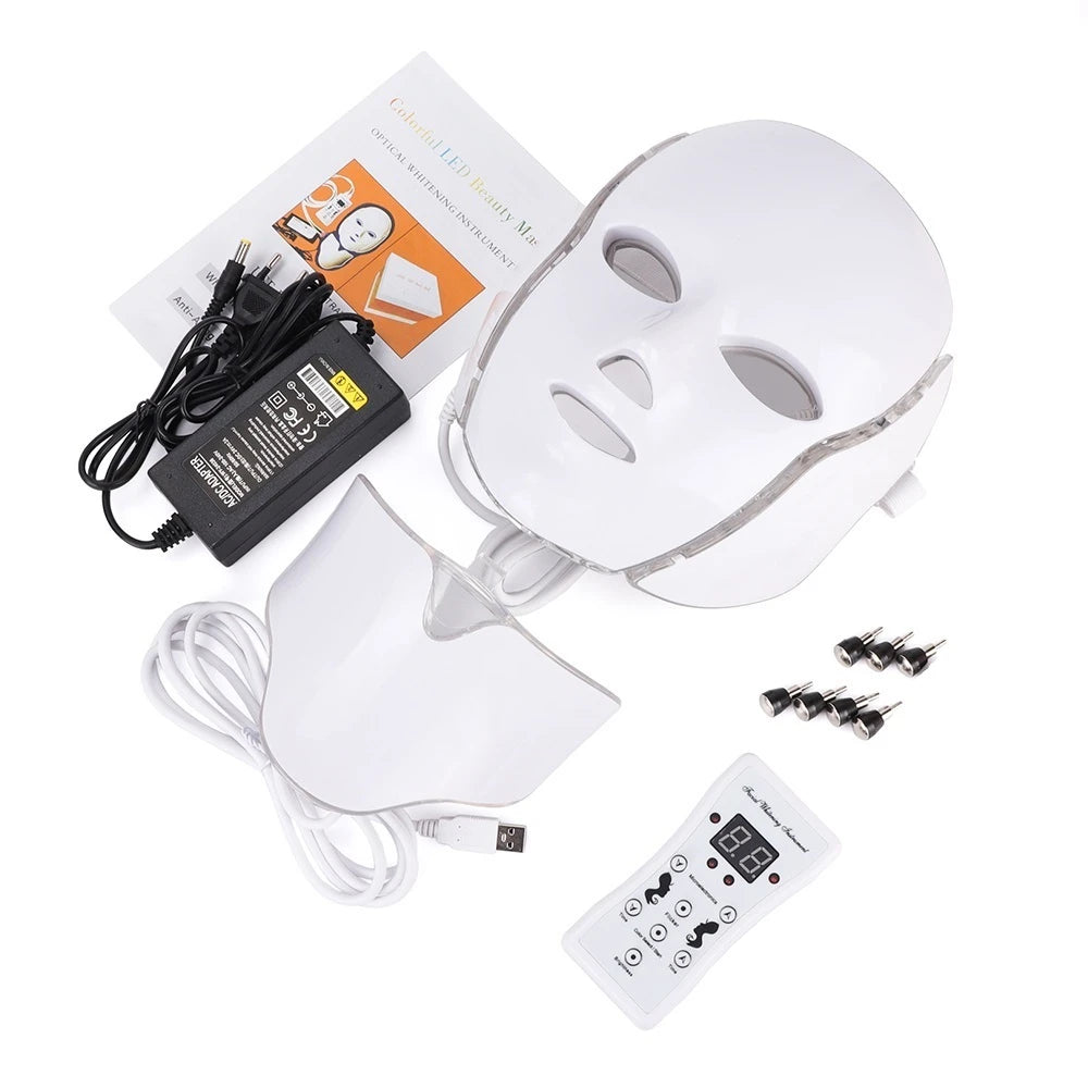 Air Bag-7 Colors Light LED Skin Care Facial Beauty Mask With Neck Skin Rejuvenation - BeautiMass