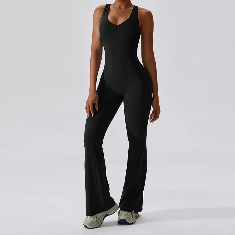 Yoga Training Gym Set Women Sportswear Jumpsuit Fitness Rompers - BeautiMass