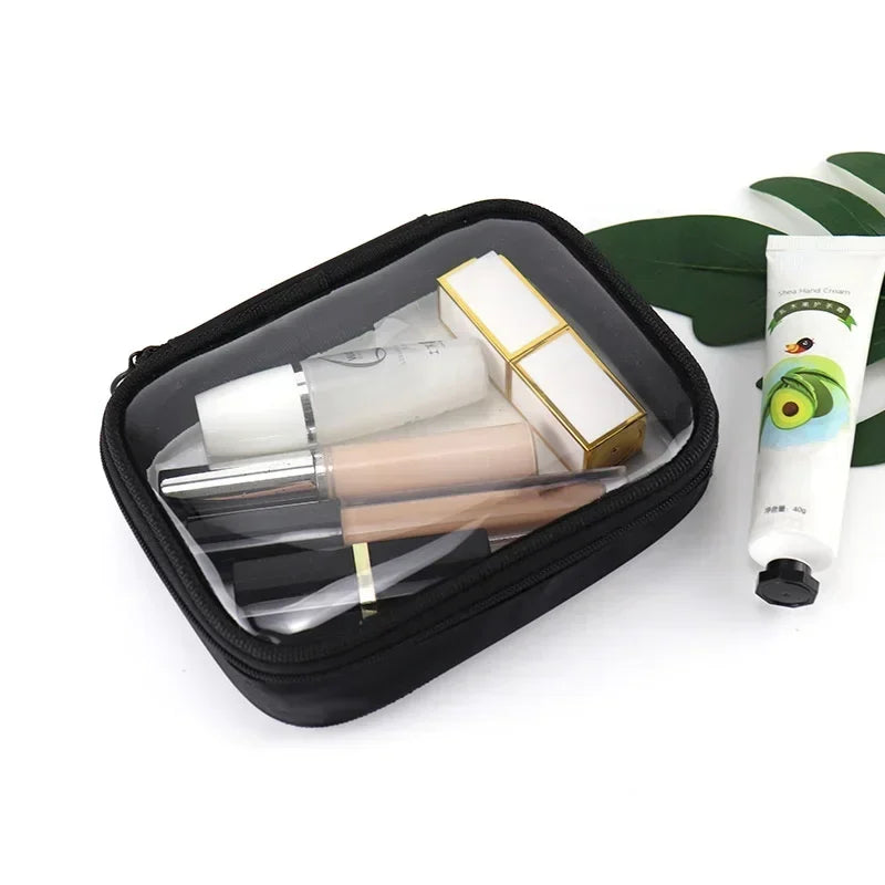 Waterproof Transparent Cosmetic Makeup Travel Zipper Clear bag - BeautiMass