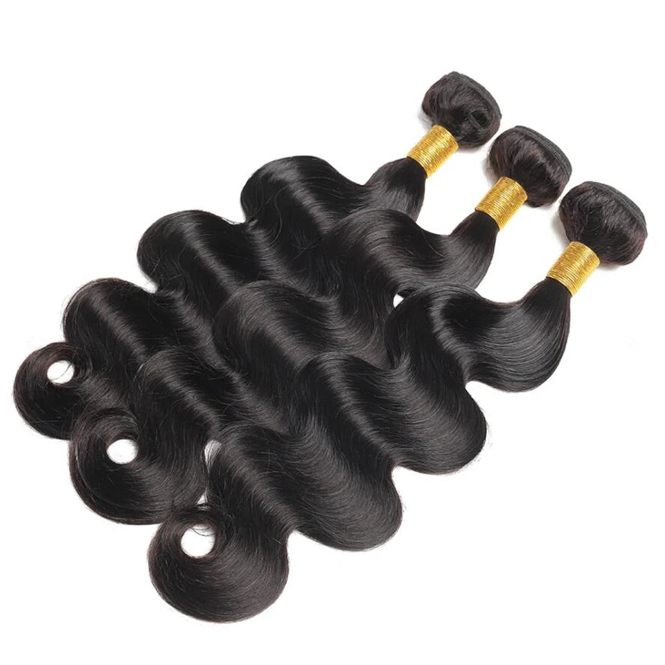 Body Wave 28 30 32 Inch Bundles Brazilian Water Wavy Weave Human Hair Extensions Tissage - BeautiMass