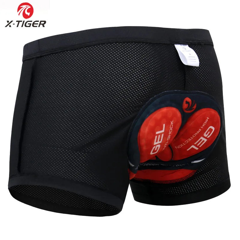 X-TIGER Cycling Underwear 5D Breathable Padded Gel Bike Shorts - BeautiMass