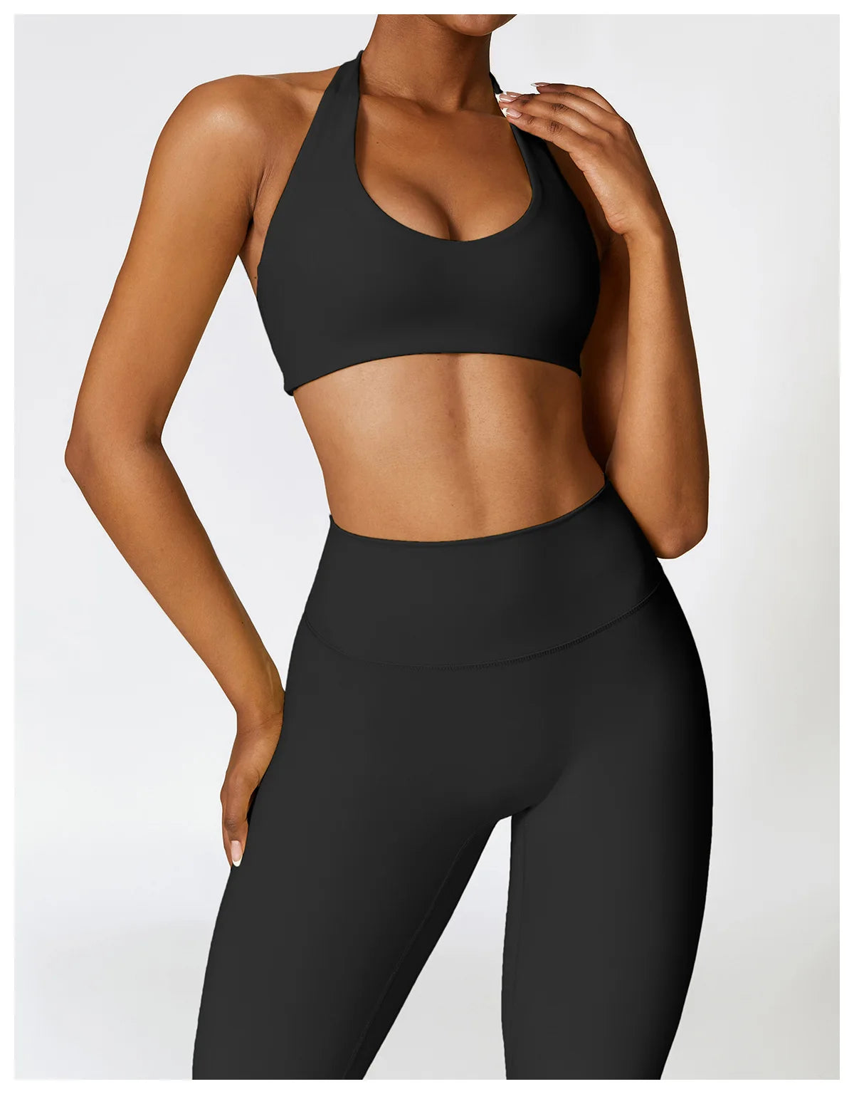 Yoga Clothing Suits Athletic Wear Women High Waist Leggings And Top Two Piece Sports Set Gym Tracksuit Fitness Workout Outfits - BeautiMass