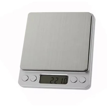 500g 0.01g Digital Electronic Weight Scale 3kg 0.1g Pocket Case Jewelry Food Scale Silver - BeautiMass