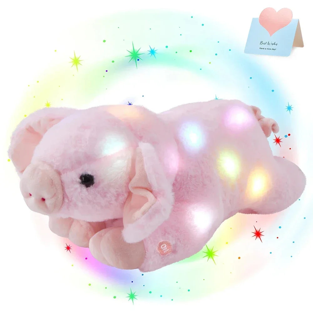 30cm Pig Plush Toys Stuffed LED Glowing Piggy Throw Pillow - BeautiMass