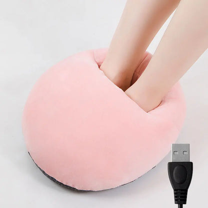 5V/2A USB Electric Foot Warmer Under Desk Heating Pad Winter Warming Plush Flannel Leg Thermostat Heater BeautiMass