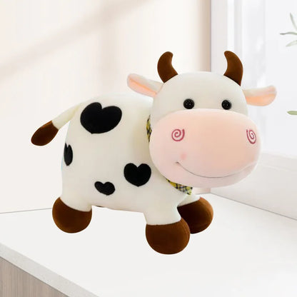 25cm Cartoon Kawaii Cow Plush Doll Toy Soft Bull Plush Animal Toy Pillow - BeautiMass