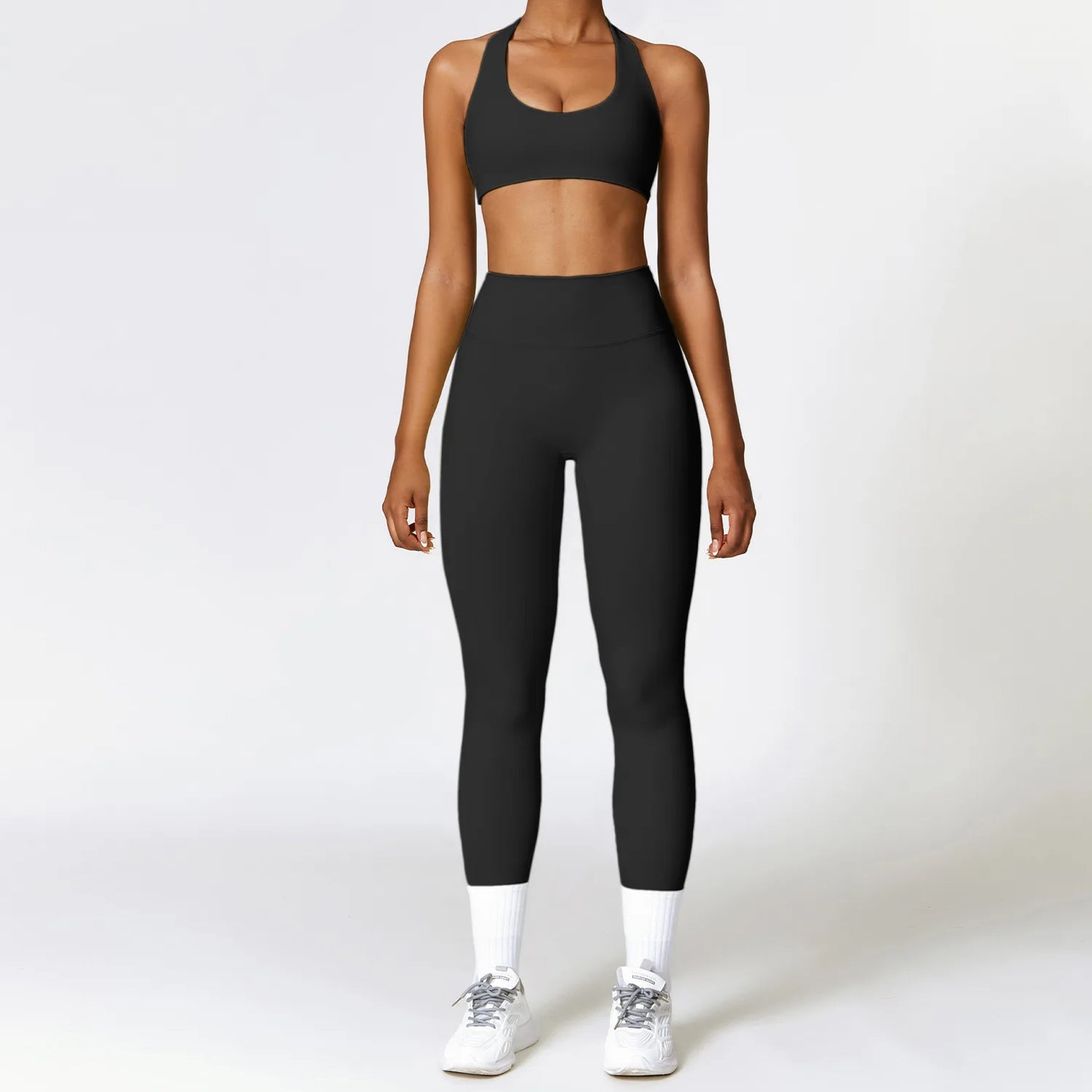 Yoga Clothing Suits Athletic Wear Women High Waist Leggings And Top Two Piece Sports Set Gym Tracksuit Fitness Workout Outfits - BeautiMass