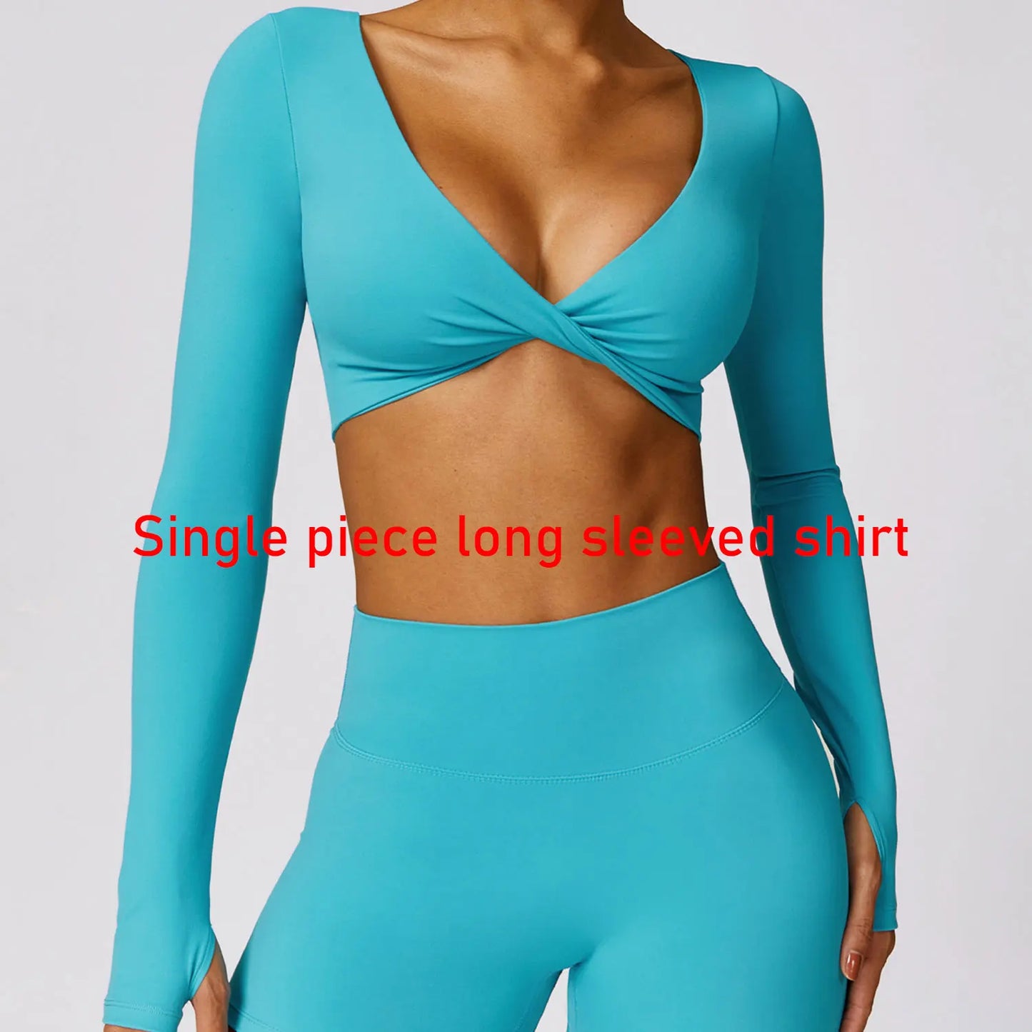 Yoga Shirts Long Sleeve Yoga Crop Tops Bra Integrated Gym Shirt - BeautiMass