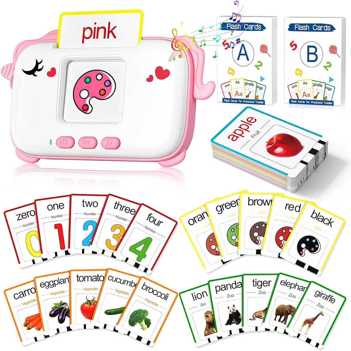 1-3 year old child Talk flash card learning toy, Autism Pocket Speech Therapy, 160 word Montessori toy, Christmas Birthday Gift, BeautiMass