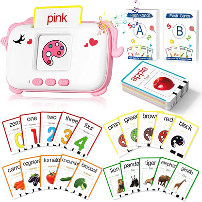 1-3 year old child Talk flash card learning toy, Autism Pocket Speech Therapy, 160 word Montessori toy, Christmas Birthday Gift, BeautiMass