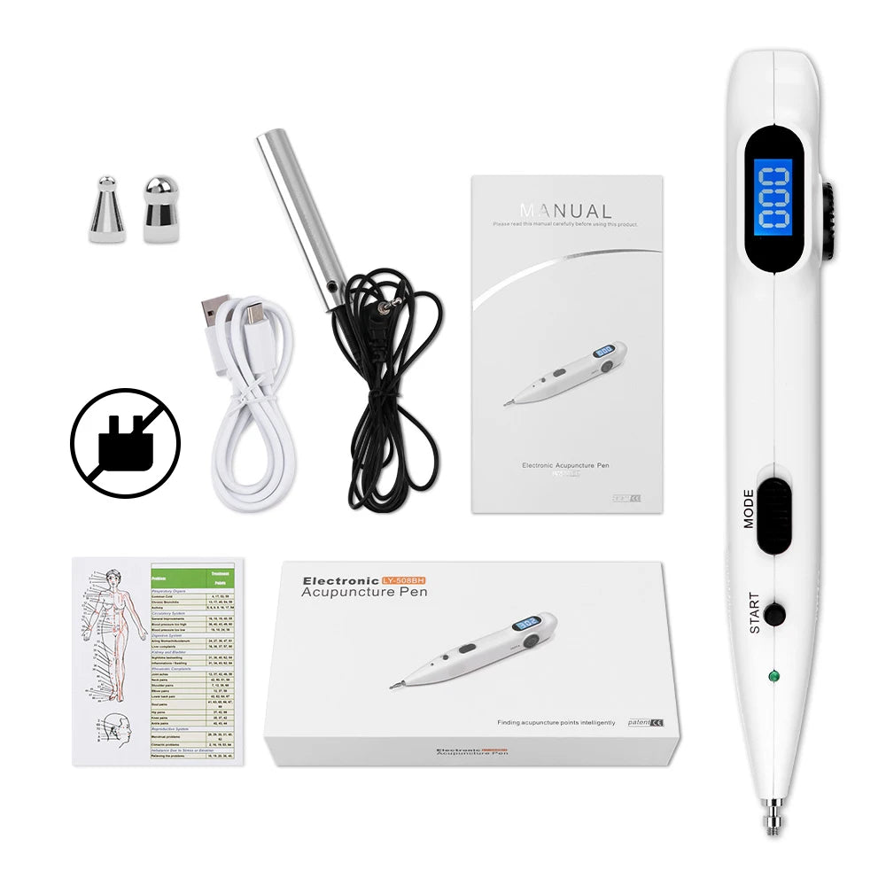 Acupuncture Pen With Digital Display Electro Acupuncture Point Muscle Stimulator - BeautiMass