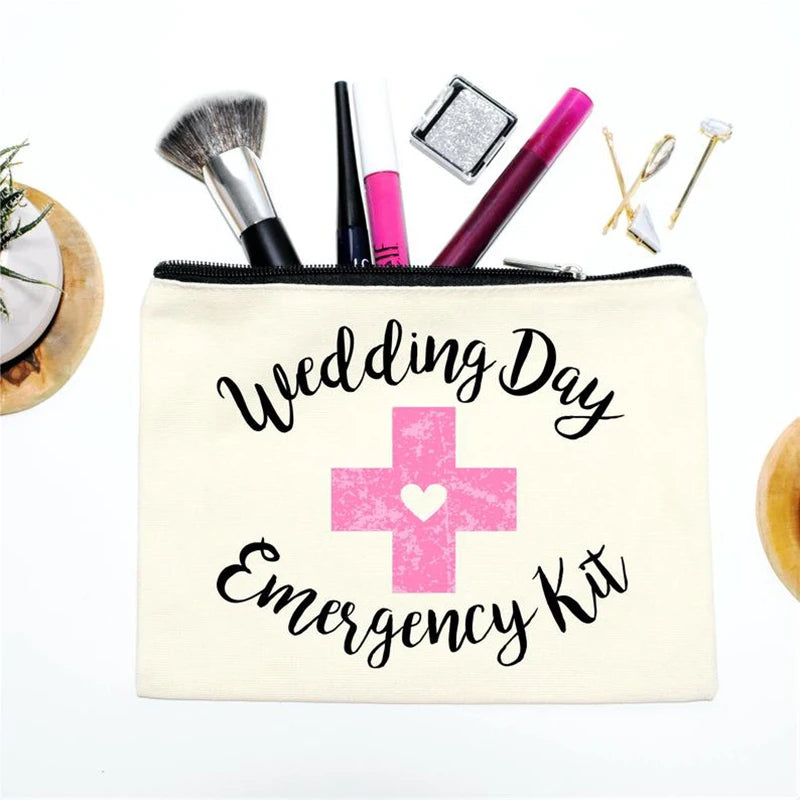 Wedding day Emergency Kit Makeup Cosmetic Bridal Shower Bag - BeautiMass