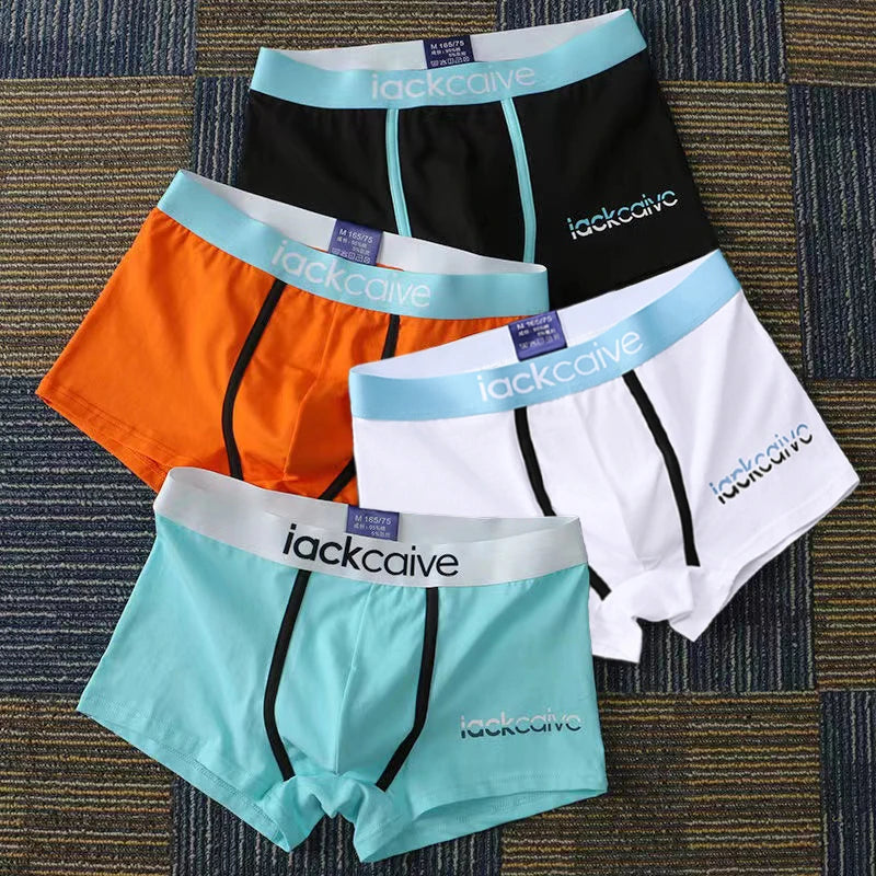 4Pcs Underwear Men's Boxer Shorts Cotton Homme U Convex Underpants - BeautiMass