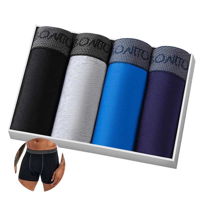 4pcs Set Men Soft Underpants Boxers Cotton Underwear Family Calecon Design - BeautiMass