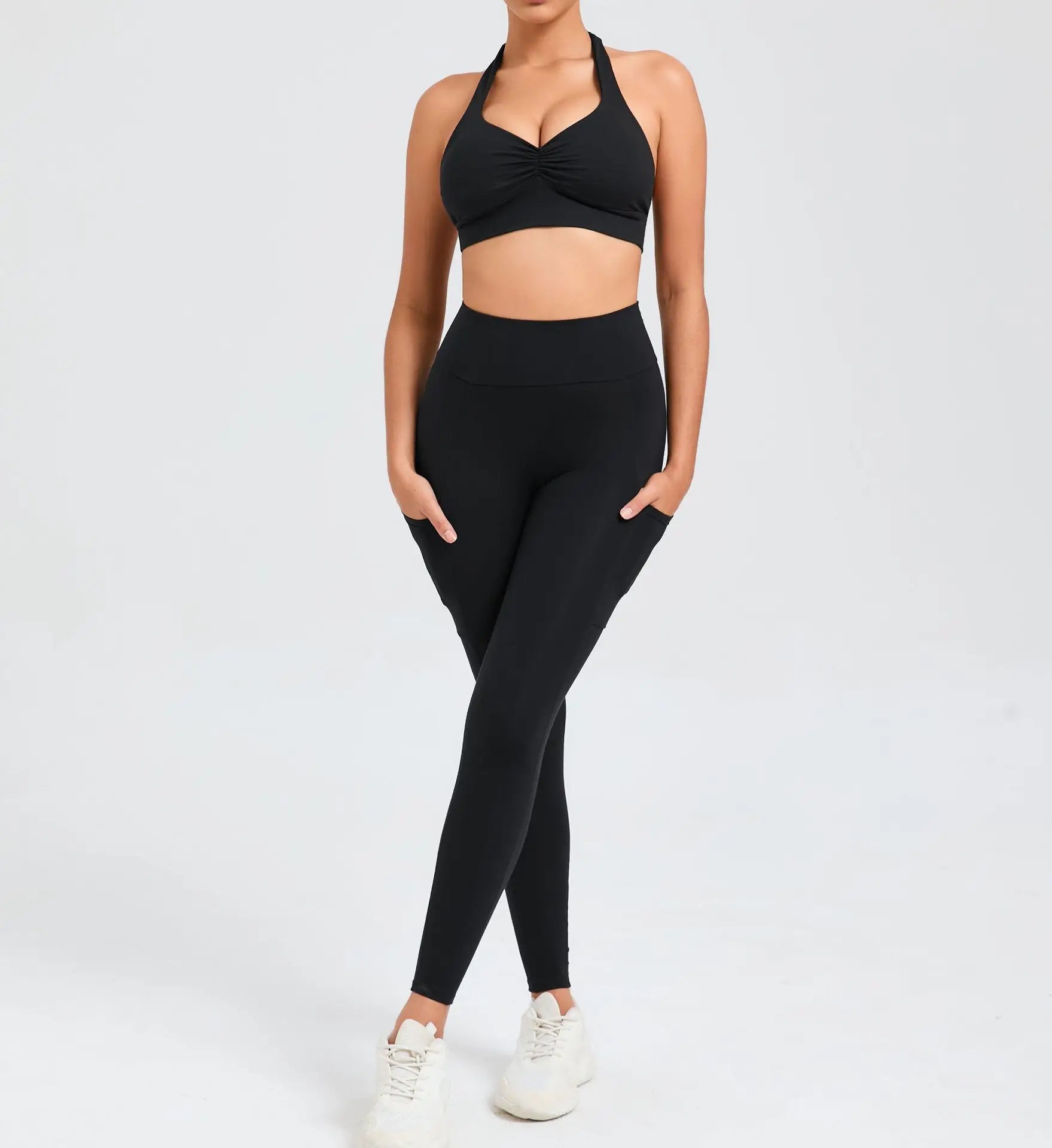 Women's Tracksuit Fitness Suit Yoga Sets Sportswear Clothes Bra+High Waist Leggings - BeautiMass