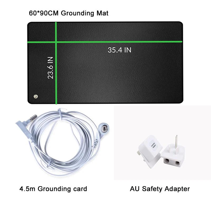 90x60cm Grounding Mat Pad Health With Earthing Cable Release Electrostatic - BeautiMass