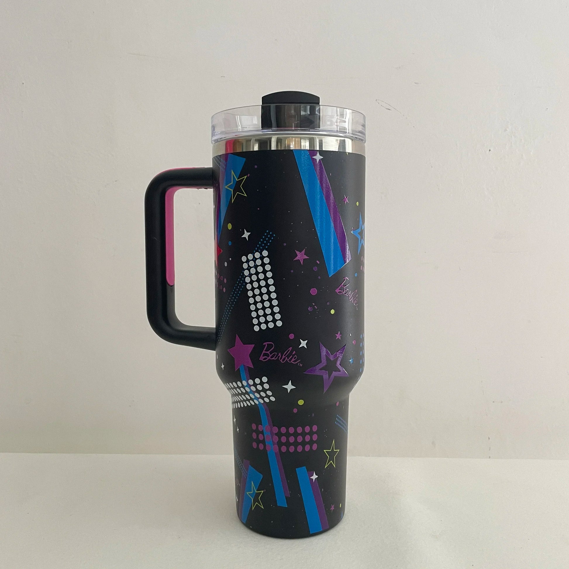 2024 NEW Barbie Handle Straw Lid Stainless Steel 40oz Vacuum Insulated Car Mug Double Wall Hot Ice Travel Mug BeautiMass