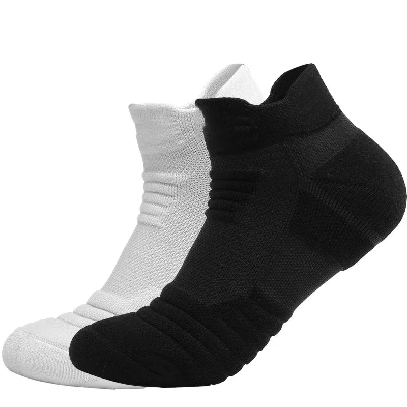 2Pairs Anti-slip Football Socks Men Women Cotton Sock Short Long Tube - BeautiMass