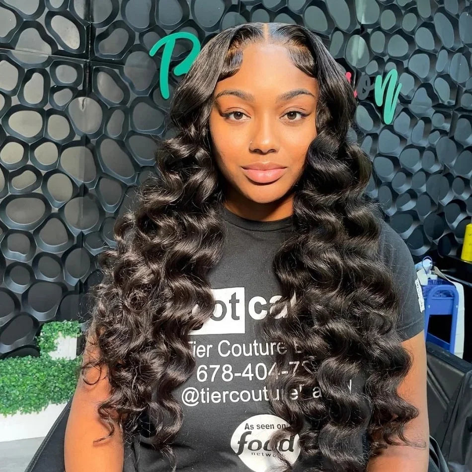 40 Inch Loose Deep Wave 13x6 HD Lace Frontal Human Hair Wig Brazilian Curly 13x4 - BeautiMass