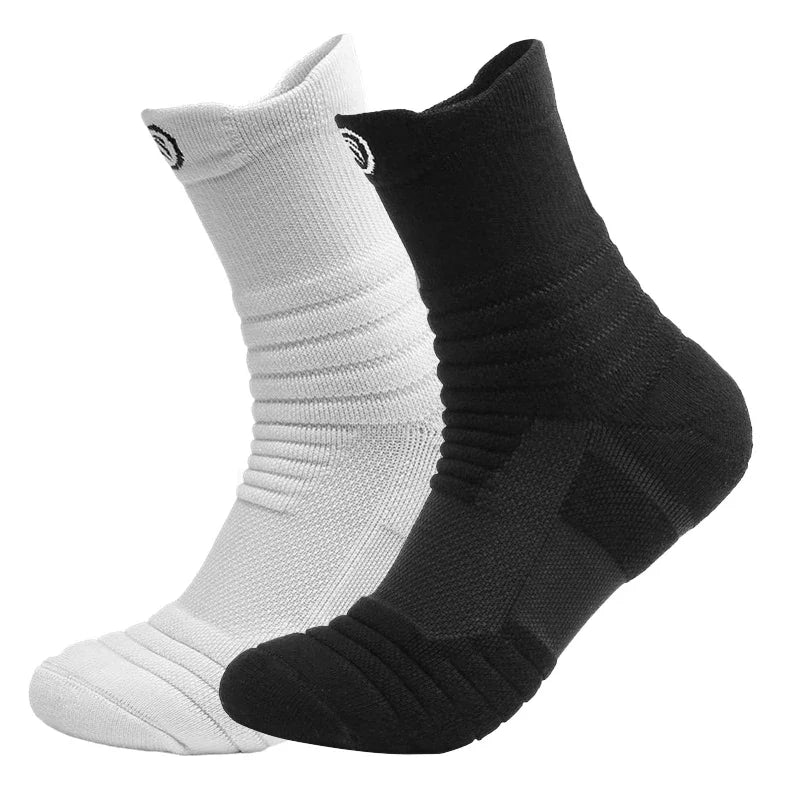 2Pairs Anti-slip Football Socks Men Women Cotton Sock Short Long Tube - BeautiMass