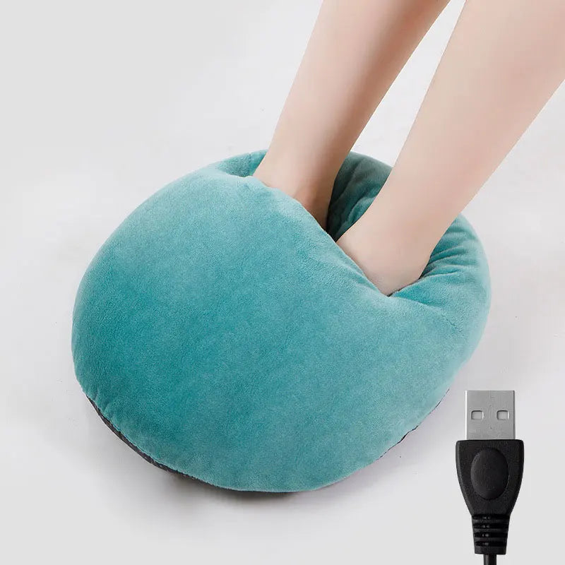 5V/2A USB Electric Foot Warmer Under Desk Heating Pad Winter Warming Plush Flannel Leg Thermostat Heater BeautiMass