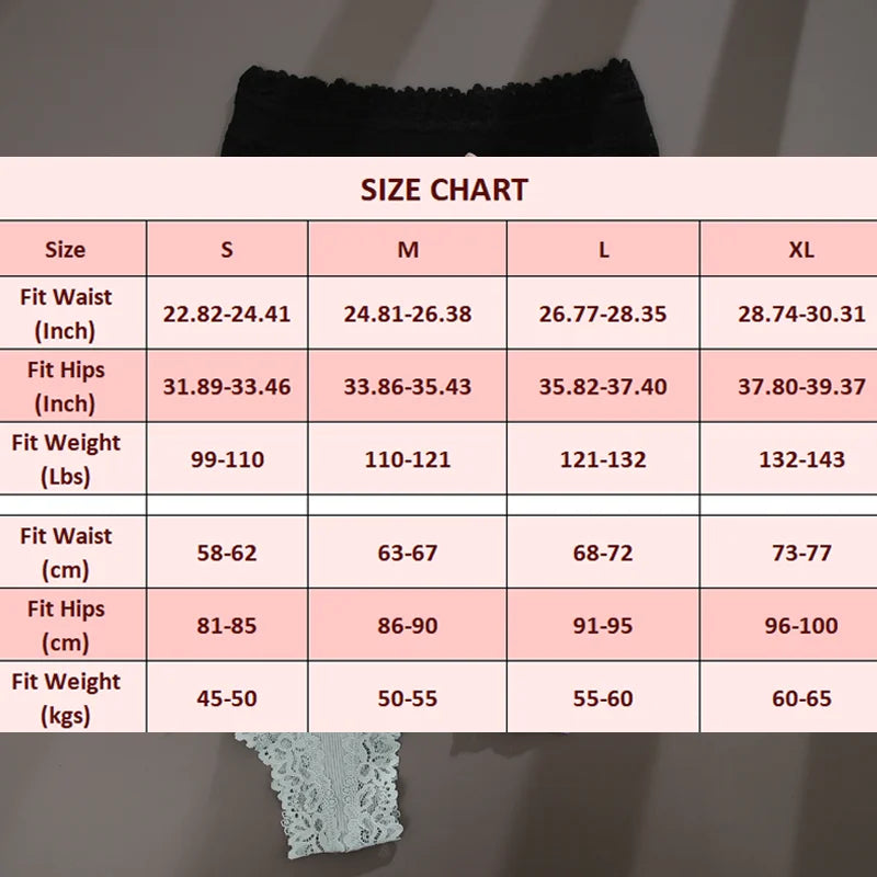 3PCS Lace Seamless Cotton Panties Ribbed Brazilian Low Waist Women Breathable Panties - BeautiMass