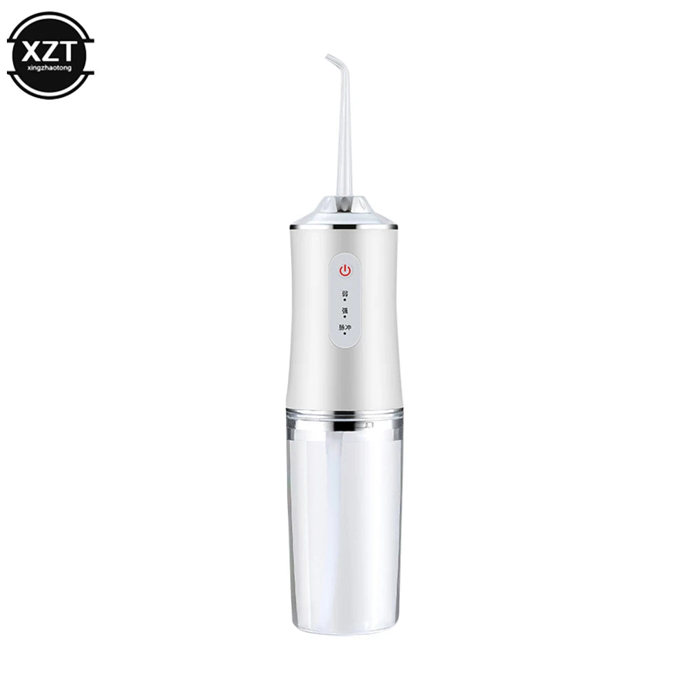 Portable Electric Flosser USB Rechargeable Oral Rinse Strong Water Pressure Tooth Cleaner 220ml Waterproof Tooth Scaler BeautiMass