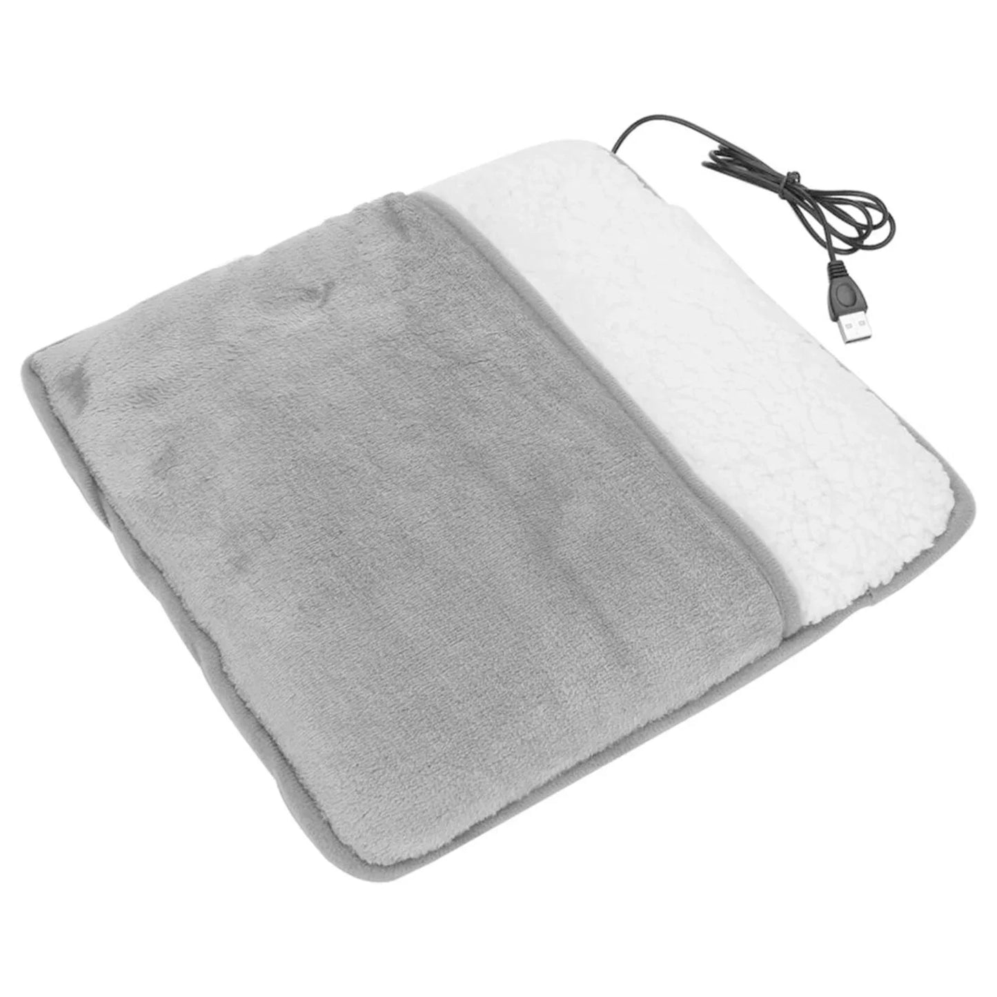 Winter Universal Electric Foot Heating Pad USB Charging Washable Household Foot Warmer Heater Soft Plush Foot Warming Mat 29cm BeautiMass