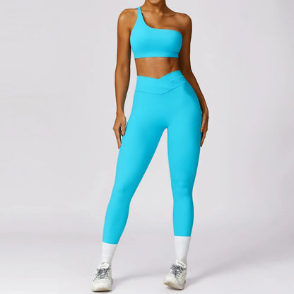 Women Yoga Gym Set 2 Pieces Tracksuits Workout Sports Clothing Fitness Long Sleeve Crop Top High Waist Leggings Sports Suits - BeautiMass