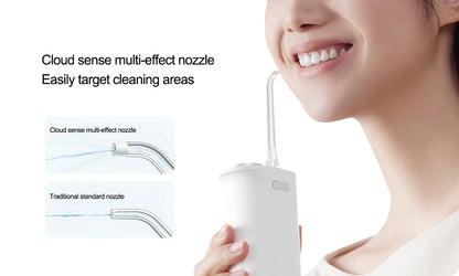 XIAOMI MIJIA Oral Irrigator F400,Portable Cordless Water Dental Flosser Teeth Pick,4 Mode,200ml Water Tank,Electric Waterflosser BeautiMass