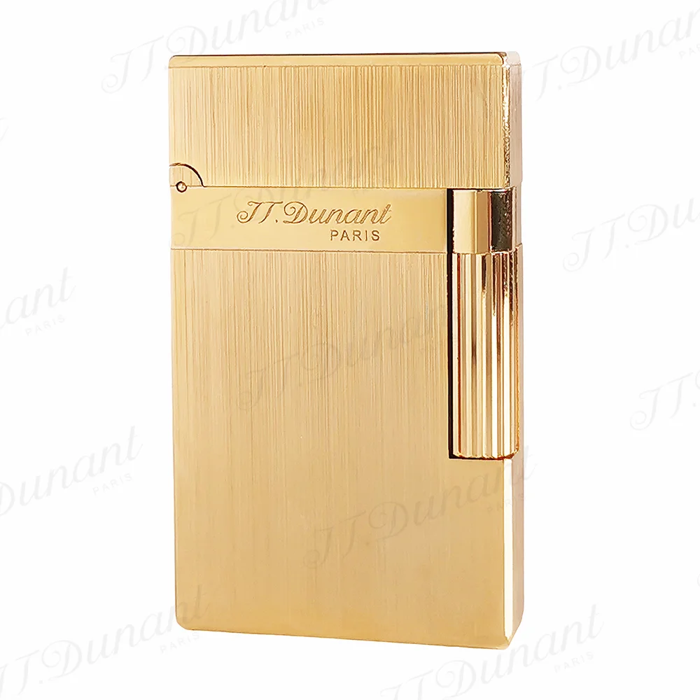 Vintage Design Dunant Lighter Classical Wire Drawing Refillable Gas Lighters - BeautiMass