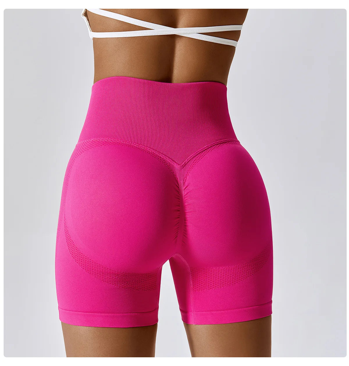 Women Seamless High Waist Sports Shorts For Cycling Jogging Fitness Gym Shorts Leggings - BeautiMass