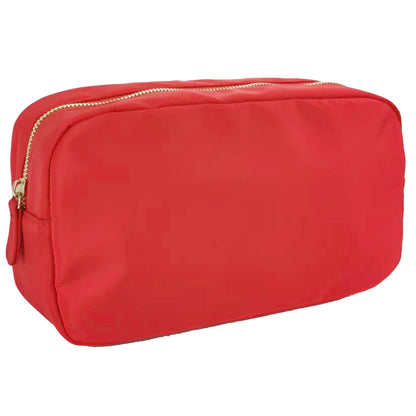 Waterproof Nylon Durable Toiletry Cosmetic Bag Solid Color - BeautiMass