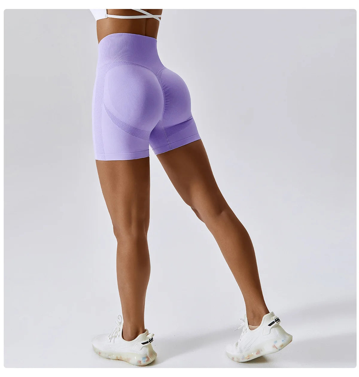 Women Seamless High Waist Sports Shorts For Cycling Jogging Fitness Gym Shorts Leggings - BeautiMass