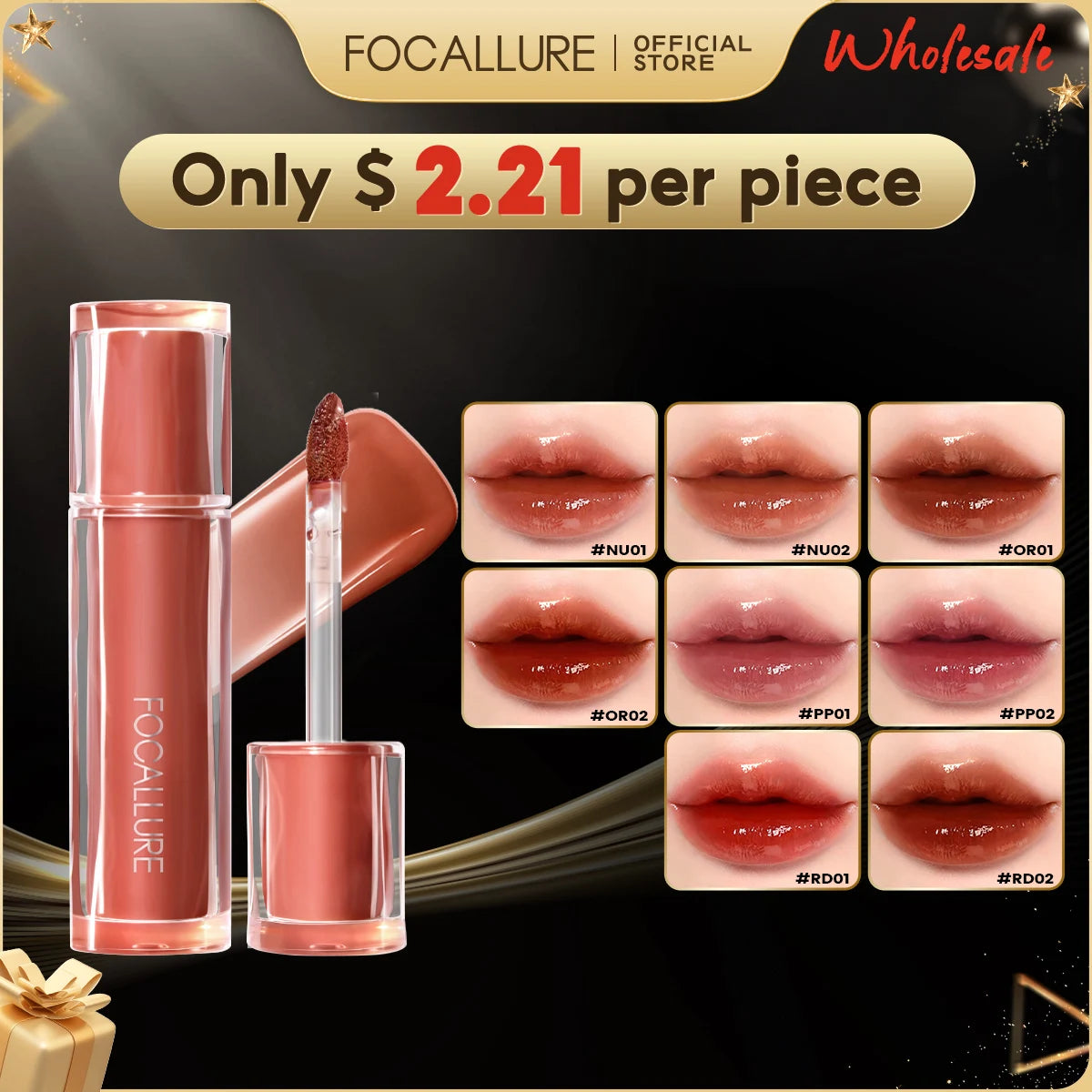 8 Pcs/Set Mirror Lip Glosses Non-stick Cup Liquid Lipstick Moisturizing - BeautiMass