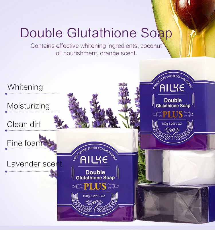 AILKE Skin Care Set With Double Glutathione, Brightening, Lightening, Antioxidant, Reduce Blemish, Clean Skin - BeautiMass