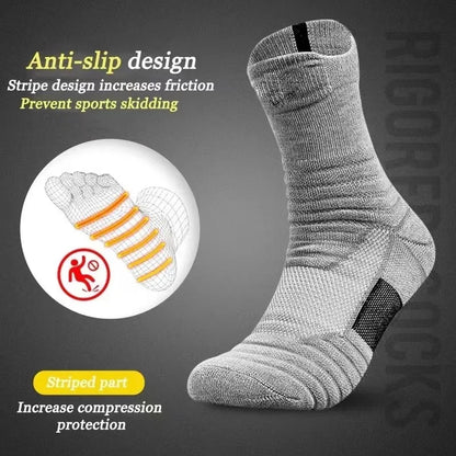 2Pairs Anti-slip Football Socks Men Women Cotton Sock Short Long Tube - BeautiMass