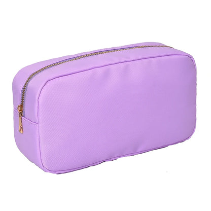 Waterproof Nylon Durable Toiletry Cosmetic Bag Solid Color - BeautiMass