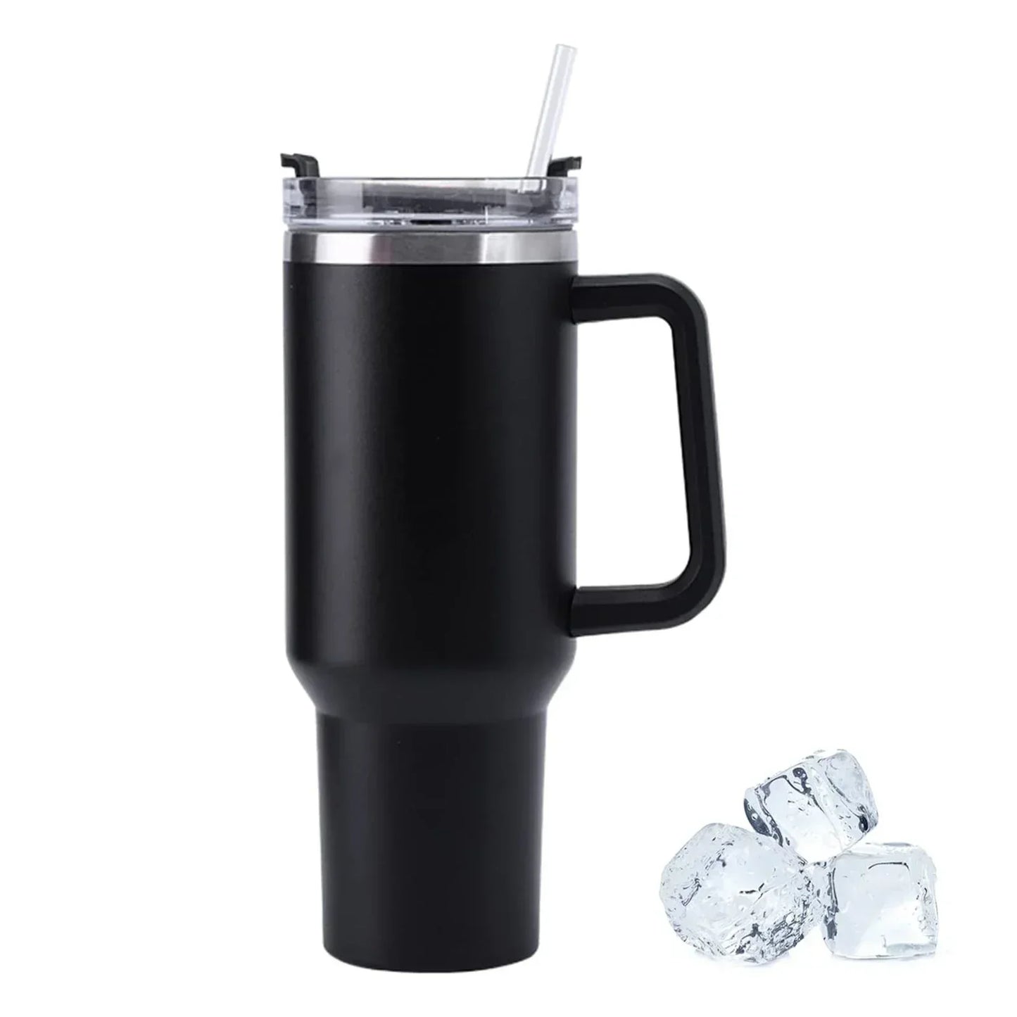 40oz Thermos Coffee Mug With Straw Stainless Steel Coffee Thermos Portable Tumbler - BeautiMass