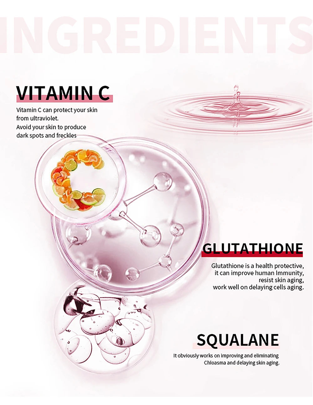 AILKE Brightening Skin Care Set, With Vitamin C, Glutathione, Deep Moisturizing - BeautiMass