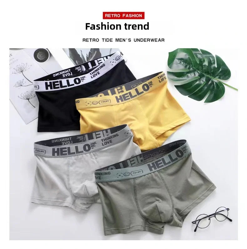 10Pcs/Men's Fashion Underwear High Stretch Boxer Shorts Breathable Soft Plus Size L-4XL - BeautiMass